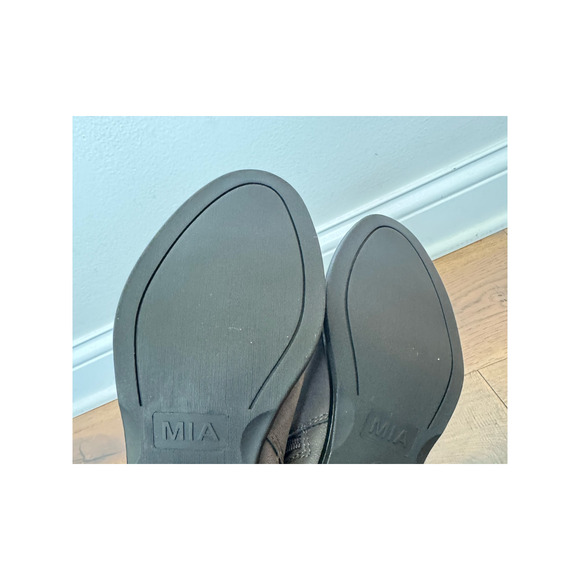 Mia Jaice Heeled Ankle Lasso Bootie Leather Gray Pull On Womens 8.5 NEW - Picture 5 of 5